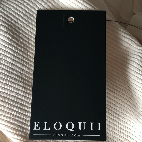 Eloquii Turtleneck Layering Ribbed Knit Cream Sweater Sleeveless Size 18/20 - Picture 6 of 11